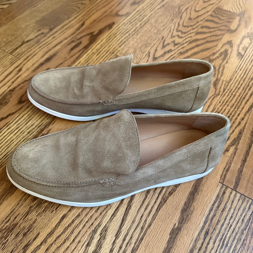 Duke + Dexter Men's Suede Slip-On Loafers in Tan